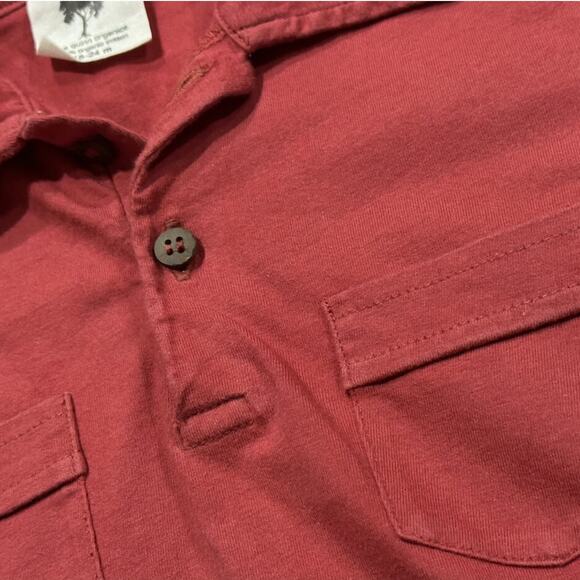 Kate Quinn Organics Red Collared Short Sleeve Shirt - Picture 4 of 4